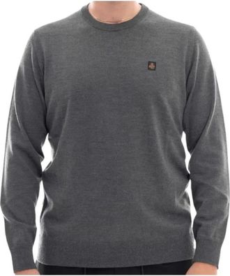 RefrigiWear Bennet Pullover - Heren - Ronde hals truien - Grijs - L - Wol - Truien & Vesten