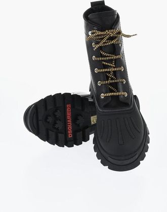 Dsquared2 Anfini in Pelle a Tinta Unita con Lacci a Contrasto taglia 43