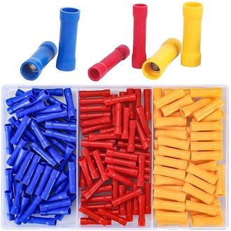 No Brand Abrazaderas De Soldadura - Abrazaderas De Conexi&oacute;n - Juego De 100 Abrazaderas Impermeables De Prensado En Fr&iacute;o, 50 Azules + 40 Rojas + 10 De Madera De