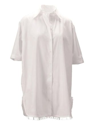 Niccolò Pasqualetti Douglas frayed shirt - women - Cotton - S - White
