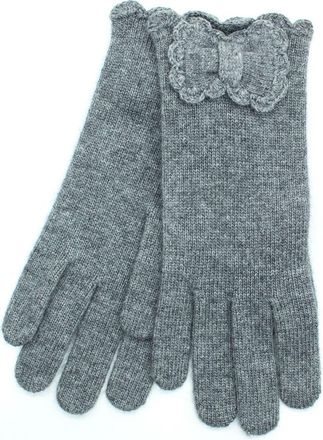 Portolano Scalloped Edge Knit Gloves in Medium Heather Grey at Nordstrom Rack