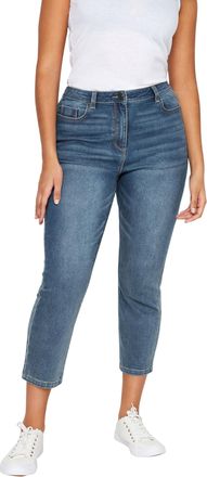 M&Co Womens Blue Mid Wash Cropped Jeans - Womens