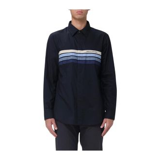 A|X Armani Exchange Camicia Casual Basic in Cotone Popeline - - Shirts - Uomo - Blu - S
