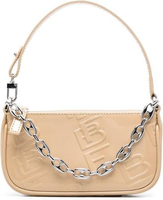 by FAR mini Rachel shoulder bag - women - Calf Leather/Cotton - One Size - Neutrals