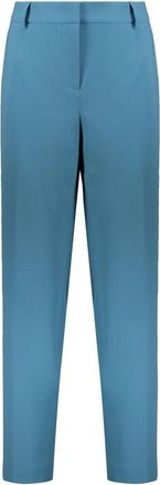 Moschino Broeken, Dames, Blauw, L, Leer, Elegante Broek