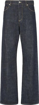 Fendi Lange Jeans - Dames - Jeans - Blauw - Maat: W27 Katoen