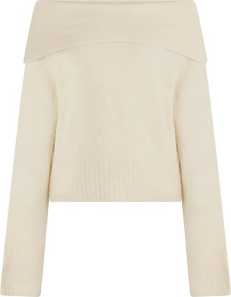 Giuseppe Di Morabito Camiseta de cuello barco - Knitwear - Mujer - Beige - S