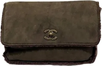 Chanel Pre-owned Clutches, female, Brown, Size: ONE SIZE Pre-owned Mouton Clutch Bag