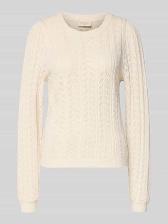 Freequent Strickpullover mit gerippten Abschl&uuml;ssen Modell Clarry in Beige, Gr&ouml;&szlig;e XXL