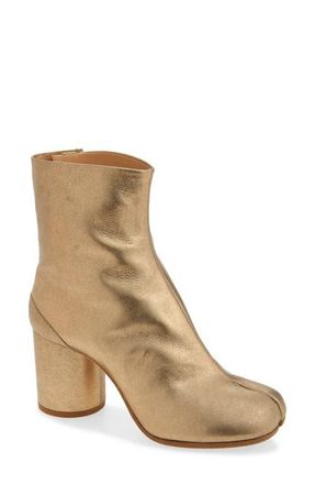 Maison Margiela Tabi Ankle Boot in Metallic Gold at Nordstrom, Size 9.5Us