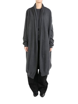 Frenckenberger cashmere cardi-coat - Grey