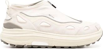 Suicoke Sneakers, female, Beige, 7 UK, Panelled Trainers with Zip Fastening