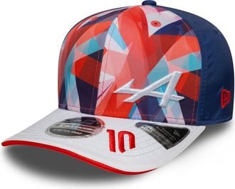 New Era Alpine F1 Team, Official 2025 Collection, Pierre Gasly Drivers Silverstone Special Edition Baseball Cap, White, Adjustable