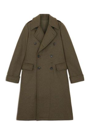 Fortela Balbo Double-Breasted Wool Coat in Green at Nordstrom, Size 54 Eu