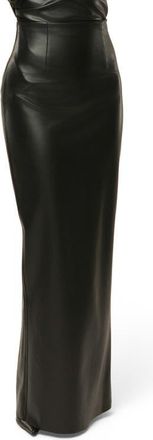 JLUXLABEL Ace Faux Leather Maxi Skirt in Black at Nordstrom, Size X-Large