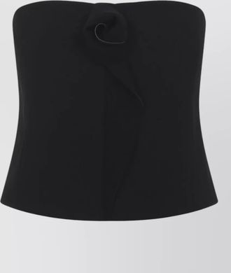 Giorgio Armani silk strapless cropped top