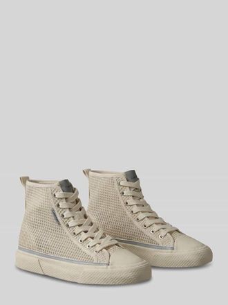 Calvin Klein High Top Sneaker aus reiner Baumwolle in Sand, Gr&ouml;&szlig;e 36