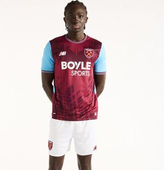 New Balance West Ham United Uomo New Balance 26/27 Home Short Sleeve Jersey, Poliestere, Taglia XL