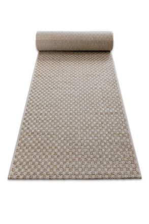 Wecon Home Alfombra pasillo damero beige 80x300