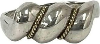 Tiffany & Co. Gold Silver Silver 925 Yellow Gold Band Ring (Pre-Owned)
