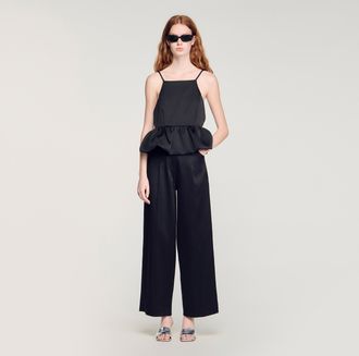 Sandro Ruffled crop top