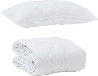 vidaXL Vidaxl - Edredón de todas las estaciones Blanco 155 x 220 cm Microfibra