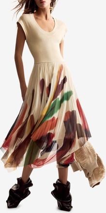Desigual Handkerchief Hem Dress in Off White at Nordstrom, Size X-Large