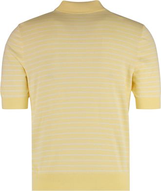 Celine Mens Yellow Short-Sleeve Cotton Polo Shirts T-shirts And Polos