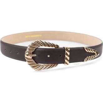 Petit Moments Modern Rodeo Belt in Chocolate/Gold at Nordstrom, Size X-Small