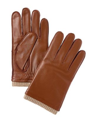 Bruno Magli Cashmere-Lined Leather Gloves