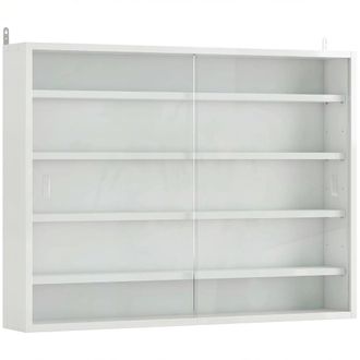 HOMCOM Vitrina de pared 80x9.5x60 cm blanco