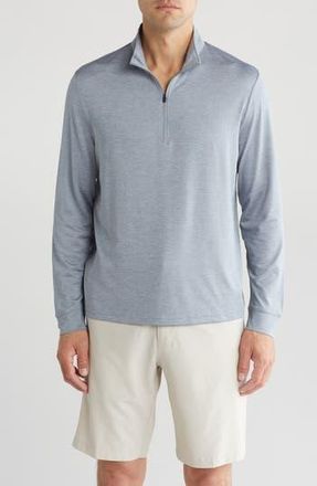 PGA TOUR Long Sleeve Sun Shade 1/4 Zip Pullover in Tradewinds Heather at Nordstrom Rack, Size Medium