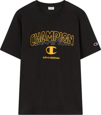Champion T-Shirt CHAMPION Graphic Tee, Herren, Gr. XXL, nbk, Obermaterial: 100% Baumwolle, normal, Rundhals, Shirts T-Shirt, sportliche Passform, Kurzarm, Rund