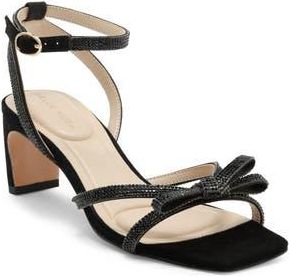 Pelle Moda Teale Crystal Bow Sandal in Black at Nordstrom Rack, Size 5.5