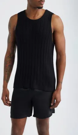 Open Edit Sweater Tank in Black at Nordstrom, Size Xx-Large