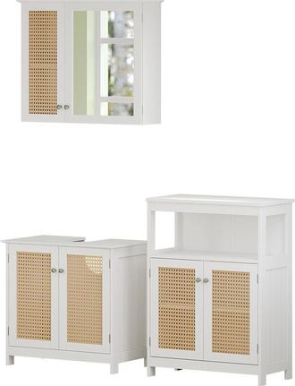 Vicco Conjunto de muebles de baño Rosario, Blanco, 3 piezas