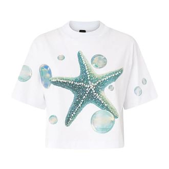 Pinko T-Shirts, female, White, S, Tshirt