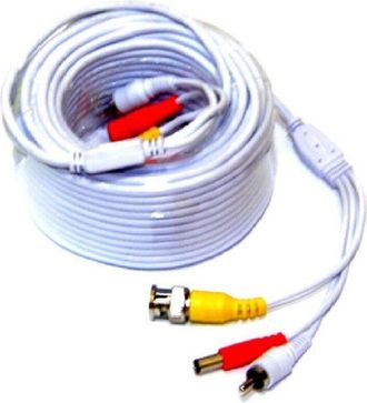 Trade Shop Trade Shop - Prolunga 50 Metri Cavo Per Telecamera Video Sorveglianza Bnc Alimentazione Rca