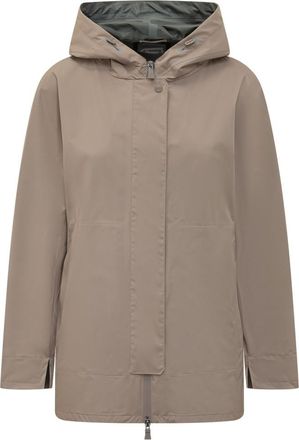 Herno Beige Solid Hood Jacket