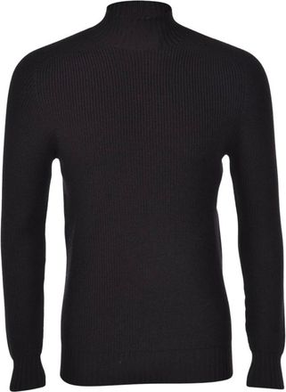 Gran Sasso Trui van Scheerwol - Heren - Truien - Zwart - Maat: 2XL Wol
