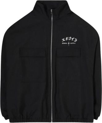 Edwin Zwarte Jas - Heren - Zomerjassen - Zwart - XL - Polyester - Jassen