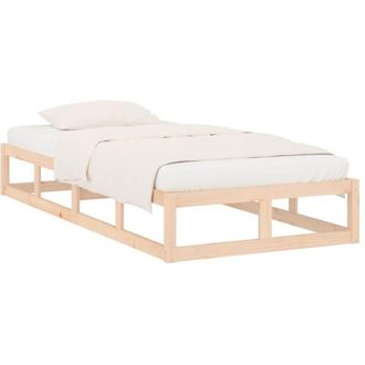 vidaXL Bed Frame without Mattress 75x190 cm Small Single Small Single Solid Wood vidaXL