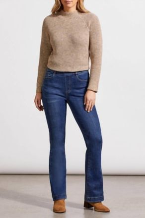 Tribal Audrey Pull On Flare Jeans In Bluemoon