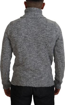Dolce & Gabbana Mens Wool Knit Turtleneck Gray