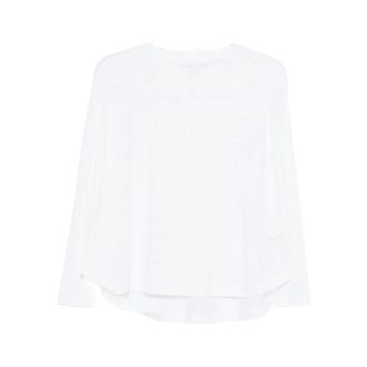 Majestic Filatures Majestic Filatures, Long Sleeve Tops, female, White, Size: XS T-shirt