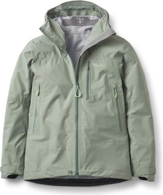 RAB Firewall Mountain Jacket Regenjacke f&uuml;r Damen | grau/oliv