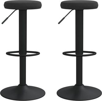 vidaXL Taburetes De Cocina 2 Unidades Terciopelo Negro Vidaxl