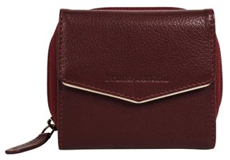 Bruno Banani Geldb&ouml;rse BRUNO BANANI, Damen, rot, Leder, leicht gl&auml;nzend, unifarben, Kleinlederwaren Geldb&ouml;rse, echt Leder