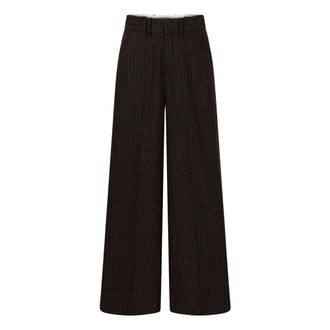 Rossi Rossi, Broeken, Dames, Zwart, XS, Wol, Elegante broek met wijde pijpen