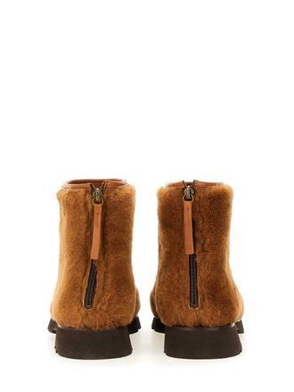 Hereu Calf Leather with Side Zipper Boot - Brown